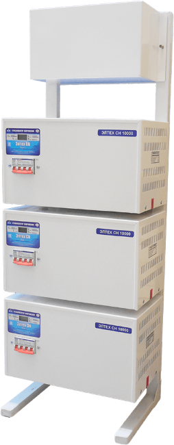 Трехфазный стабилизатор Элтех СН 10000*3 люкс в Омске Трехфазный стабилизатор Элтех СН 10000*3 люкс в Омске